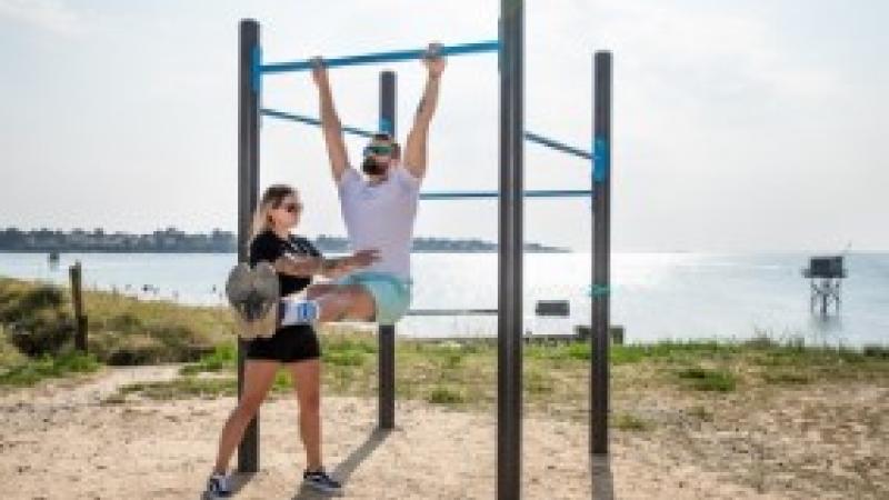 Salle de sport sur l'océan : Aire de fitness !