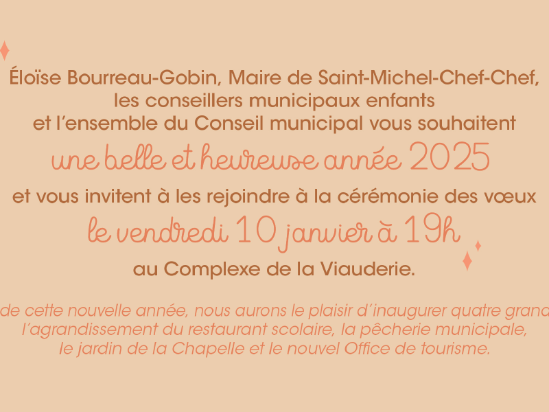 Texte d'invitation aux vœux du 10 janvier à 19h, au Complexe de la viauderie