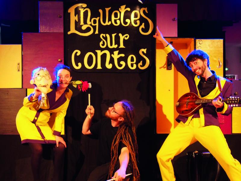 Enquête sur contes, spectacle enfants, par la Cie Les Arêtes du Biftek